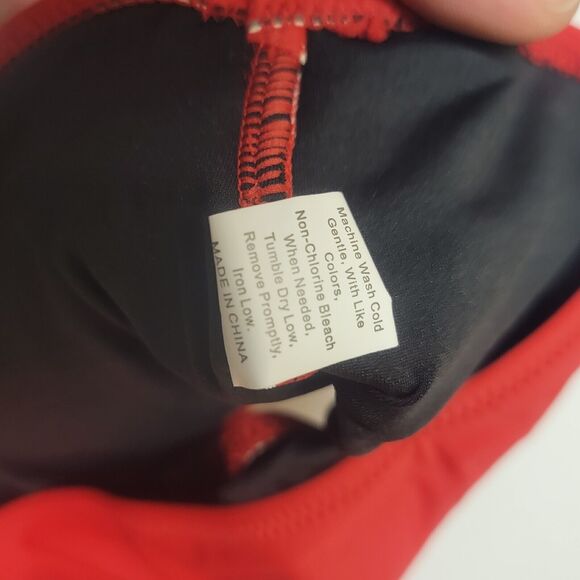 2 Piece Leopard Print & Red Bikini sz Lg NWOT Sports Bra Fit - Picture 5 of 6